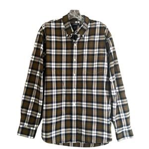 Lands End Men’s No Iron Traditional Fit Long Sleeve Plaid Shirt